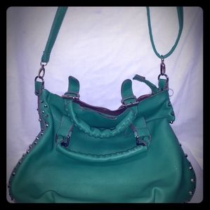 Green medium size handbag